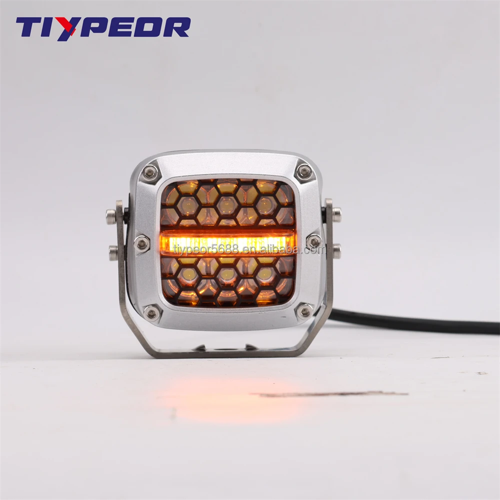 product tiypeor super bright flush mount led work lamp 12v spot 4x4 60w work light 4 mini work light for motorcycle truck boat trailer-2