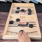 Game 2020 Parent-Child Interactive Wooden Set Bumping Chess Board Game Wood Bounce Desktop Hockey Toys Bouncing Chess