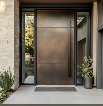 Security Anti-Theft Door Aluminum Courtyard Villa Front Doors Design