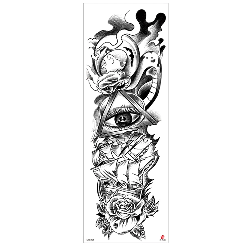 Large Arm Sleeve Tattoo Lion Crown King Rose Waterproof Temporary Tatoo  Sticker Wolf Tiger 48*17cm Full Arm Sleeve Tattoo Men - Buy Temporary  Tattoos,Breast Tattoo Sticker,Chest Tattoo Sticker Product on 
