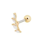 Crystal Earrings Gemnel 2021 New Trendy 14k Gold Crystal Marquise Screw Ball Stud Ear Women Earrings