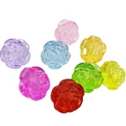 25mm Beads 8MM 11MM 18MM 25MM Acrylic Round Rose Beads Transparent Rose Thick Beads Used To Make Jewelry Holes