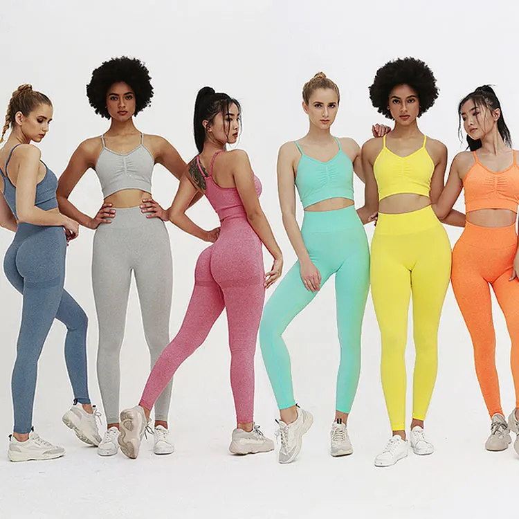 Wholesale Sport Suit Women Fitness Clothing Sport Wear Yoga Set Gym Sportswear Running Leggings Women Set