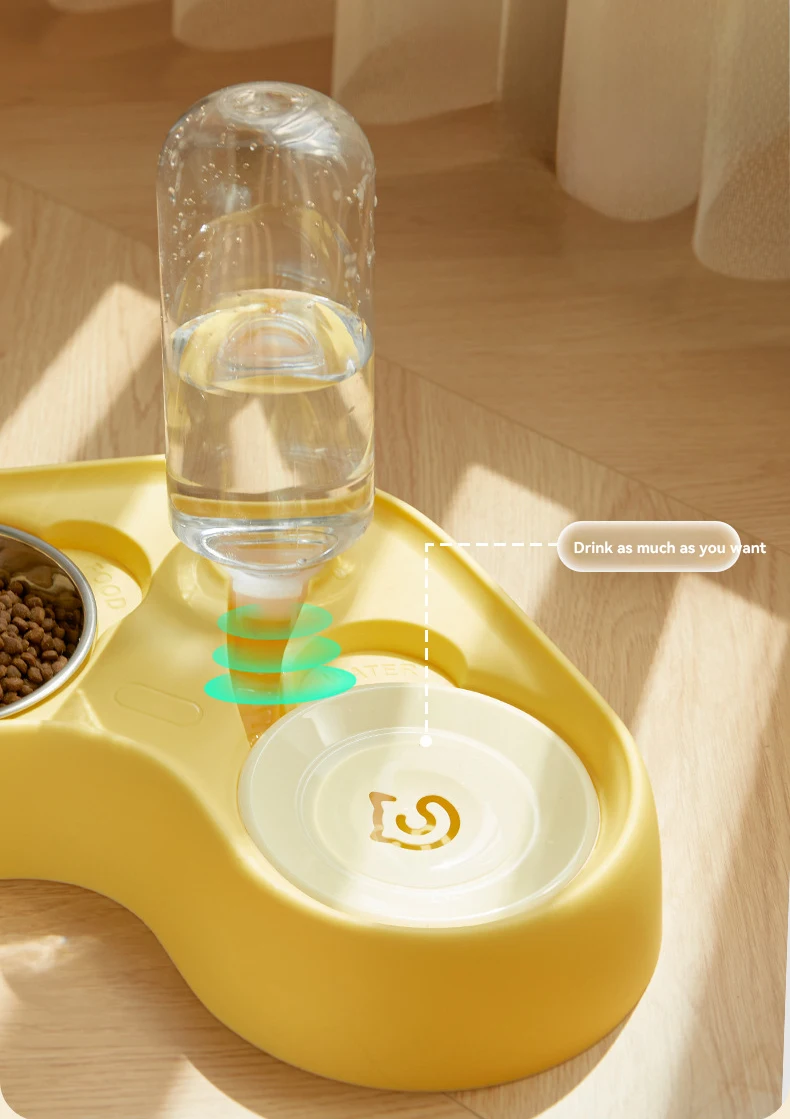 New 2 in 1 Pets Water and Food Bowl Set for Small or Medium Size Dogs Cats Pet Products supplier