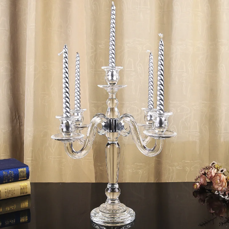 crystal candle holders for dining table