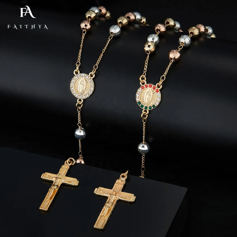 Crucifix Rosary Necklace 