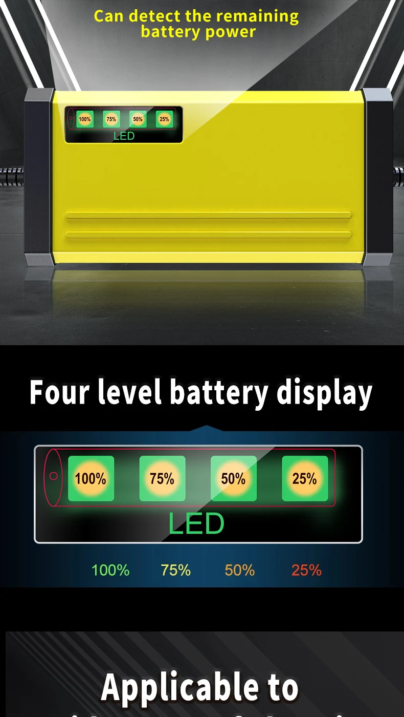 Fast delivery 12V battery charger 12V 2A smart automatic 12 volt gel agm vrla lead acid motorcycle car battery charger