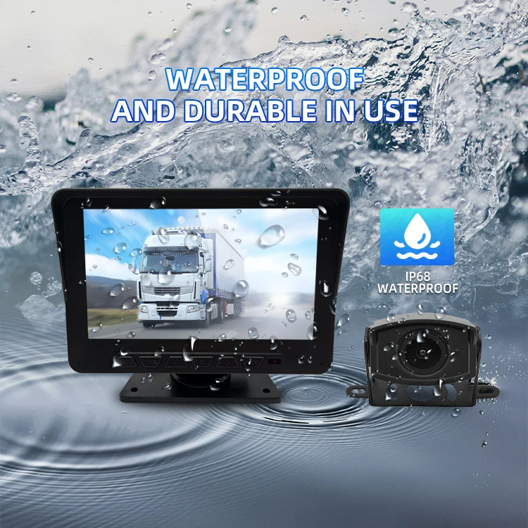 product wemaer 7 inch ips car monitor screen hd rear view reverse backup school bus truck camera system for heavy duty vehicle-2