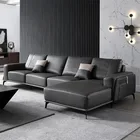 European Sofa High Quality European Style Floor Modern Leather Fabric Sofa