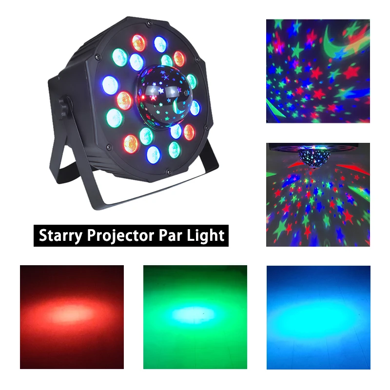 LED Stage Par Lights RGB DJ Disco UV Black Light with Sound Activated Remote and DMX Control for Birthday Party Body Paint Neon