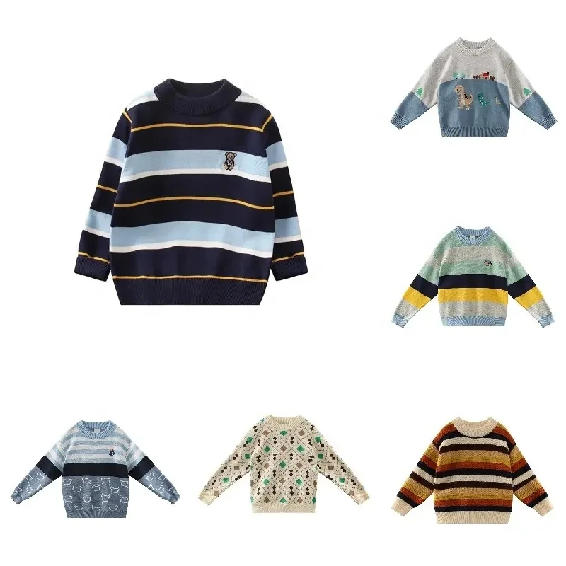 New Fashion O-Neck Children Wear big cartoon Kids Clothing Boys Knit fall& spring Long sleeve Boy'S Sweaters