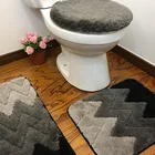 Bath Rug Set Bath Mat Bathroom Mat Set 3 Piece Bath Rug Sets Toilet Floor Anti-Slip Mat