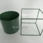 Decorative Pot Decorative Metal Planter With Frame Cube Small Flower Pot Home Garden Plant Pot