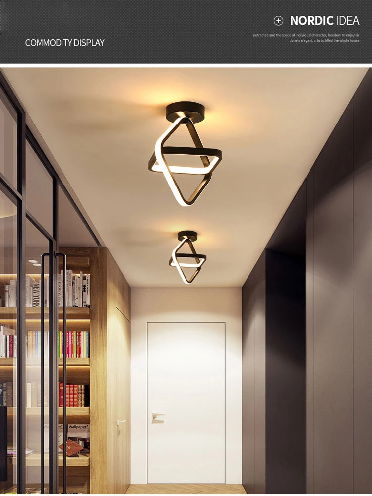 Nordic LED Aisle Light Round Square Ceiling Lamp Cloakroom Corridor Balcony Foyer Ceiling Lights Decoration Home Luminaire