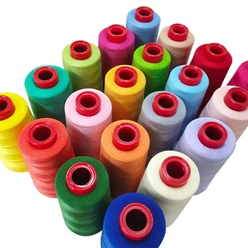 50 3 spun sewing thread 3000y Customized logo 50/3 waxed 100 polyester hand sewing thread for sew
