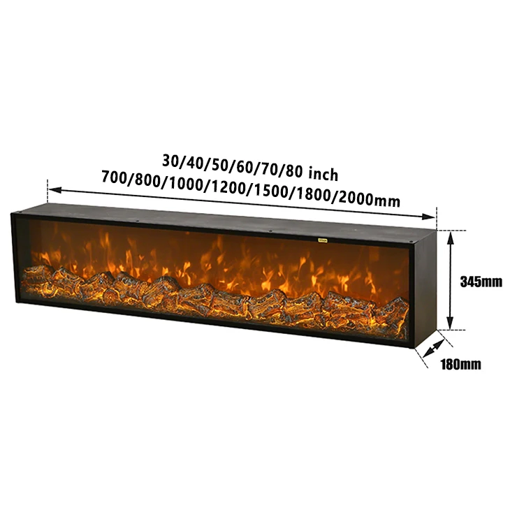 Electric Fireplace, Wall, 20-80W, CRS - detail 4