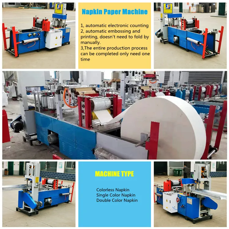 Low Price Table Napkin Paper Making Machine, Automatic Serviette Tissue Paper Packaging Machine