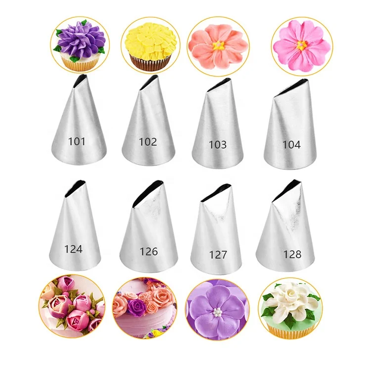 Wholesale Rose Pastry Nozzles Cake Decorating Tools Flower Icing Piping Nozzle Cream Cupcake Tips Baking Accessories