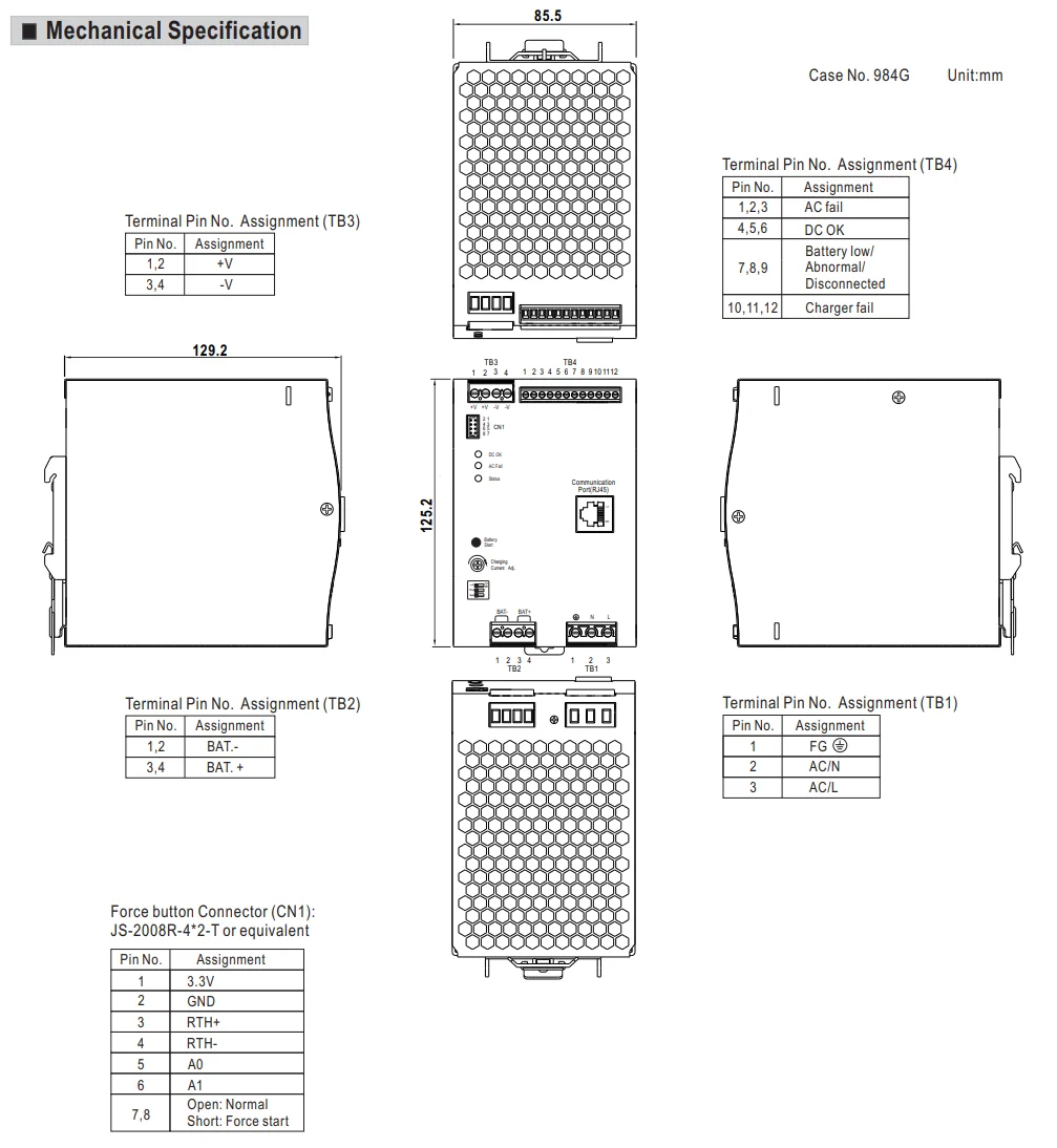 Mean Well Din Rail Power Supply Drs Uninterruptible Power