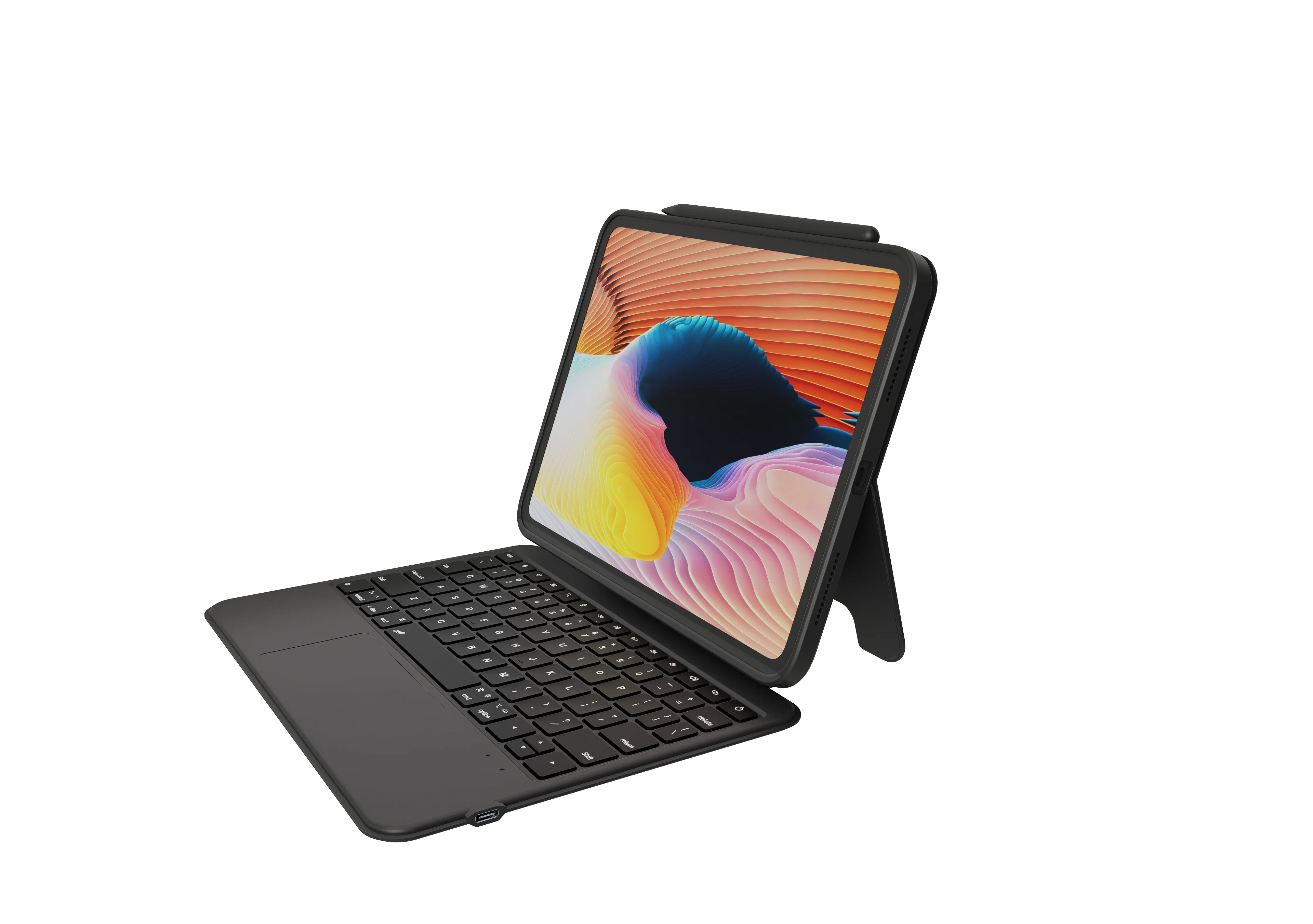 product for ipad a16 11 2025 magnetic portrait and landscape detachable keyboard case writing viewing modes larger precision trackpad-8