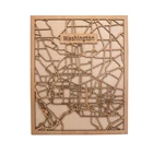 Nautical Factory Supply 2021 Nautical Wooden Wall Decor Poster City Map Of Washington