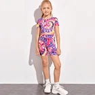 Children Clothing Children Summer Tie Dye High Waisted Clothing Sets Boutique Clothing For Kids