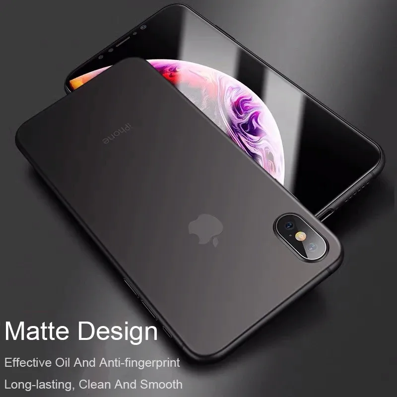 0.3mm Ultra Thin Clear Matte Mobile Phone Case For iPhone 12 11 Pro Max XR XS 12 Mini 7 8 Plus SE 2020 PP Plastic Frosted TPU pc