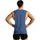 Plain Tank Top Custom High Quality Embroidery Men 100% Cotton Anti-pilling Fitness Plain Gym Tank Top