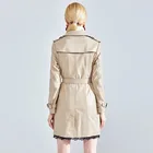 Coat Long Spring 2021 New Gentle Sand Leather Coat Women's Long Windbreaker Coat European And American Wind