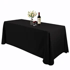Cloth Customized Table Clothe Wholesale Polyester Custom Plain Wedding Hotel Restaurant Party Cloth Tablecloths