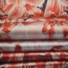 Silk Fabric Designer Satin Fabric Wholesale Digital Print Pure 100 Mulberry Floral Silk Satin Fabric