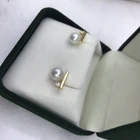 Pearl Earring 7mm Earrings Freshwater Pearl Earring 7mm 3A Round Pearl Fancy Design Pearl Earrings