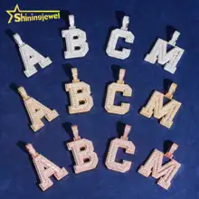 Hip Hop Jewelry 925 Silver Moissanite Custom Letter Pendant Unisex Charm Iced Out Pendant Pass Diamond Tester