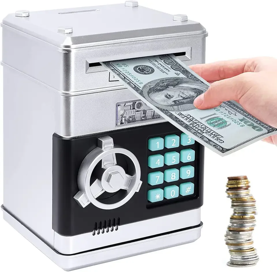 EPT Electronic Piggy Bank Safe Money Box Children Digital Coins Cash Saving Safe Atm Piggy Bank