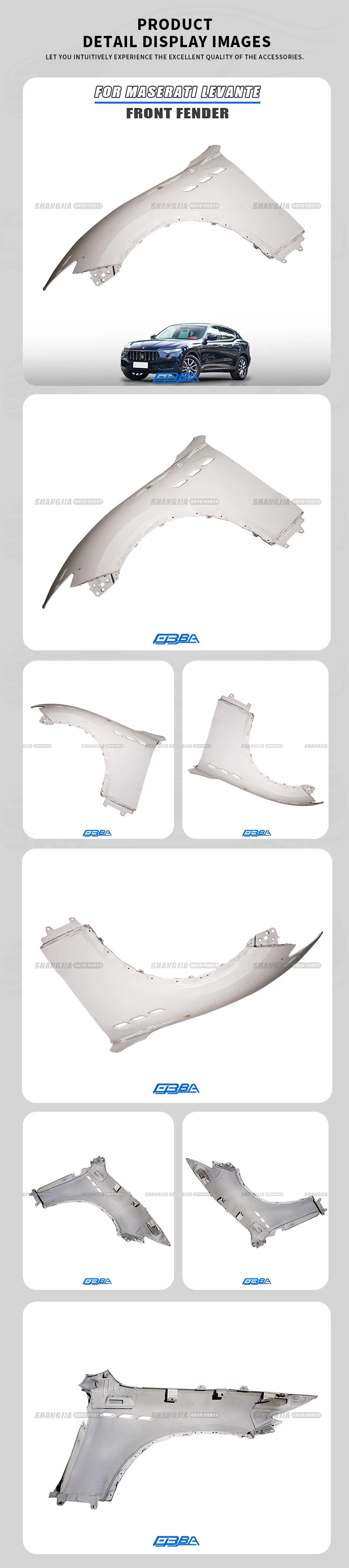 2025 Hot Sale Aluminum Alloy Front Side Fender Panel For Maserati Levante 2016-2025 OE 673005579 factory