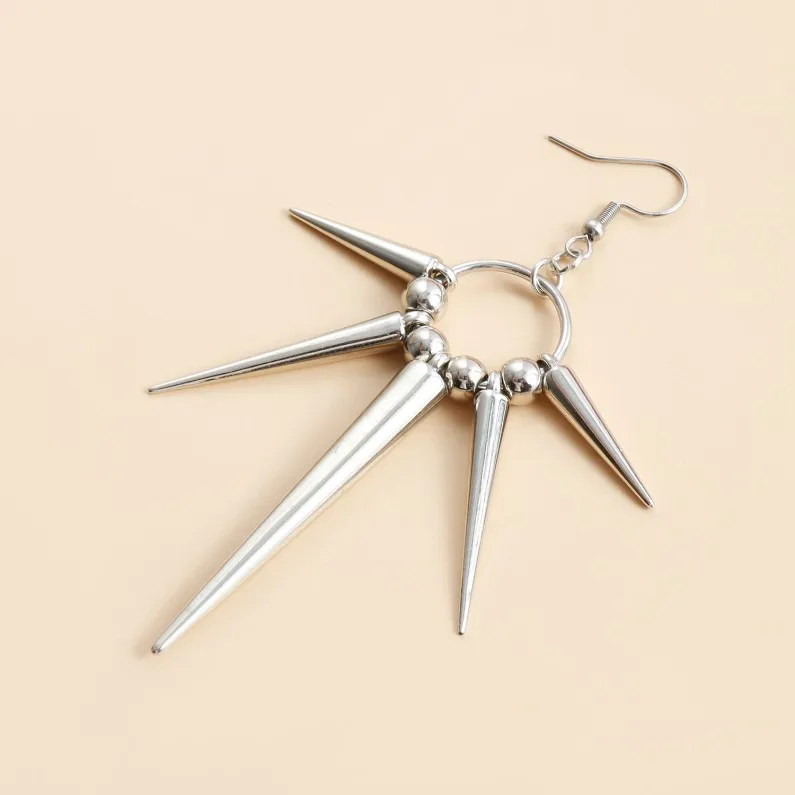 Punk personality earrings trendy and cool Irregular geometric earrings for men and women silver earrings