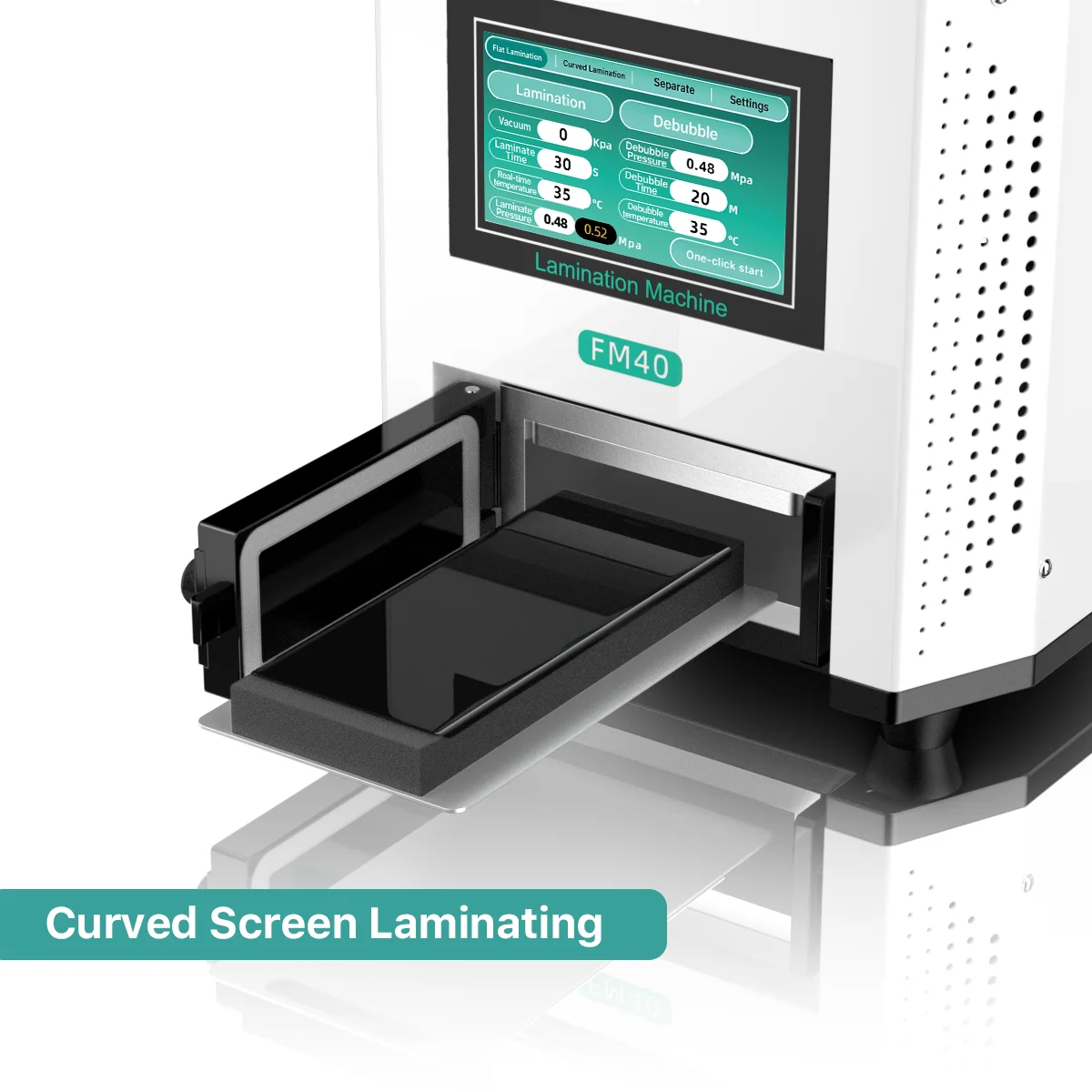 REFOX FM-40 5 in 1 LCD Lamination Machine for iPhone Flat Screen Display Glass Separating Laminating Removing Bubble Repair Tool