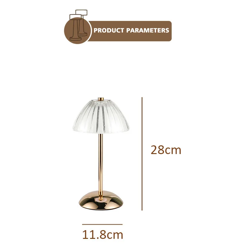 Hot Sale Decorative Small touch control light Desk Light Pleated Shade Bedroom Bedside Natural Home Hotel Table Lamp