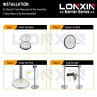 Retractable Belt Barrier Stanchion Crowd Control Post Queue Line Management Post