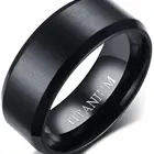 Drop Shopping Anillos Jewelry Black Ring Men 6g Real Plated Mens Titanium Steel Wedding Band Mattemen Rings