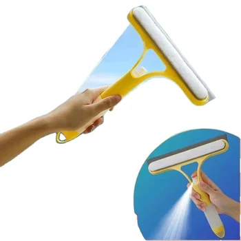 Three-in-one water spray glass wiper