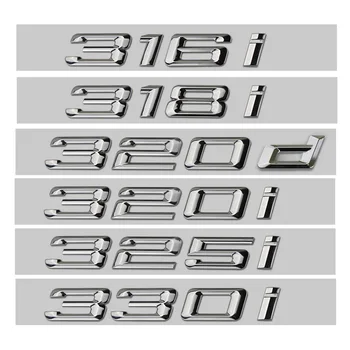 ABS Car Rear Trunk Badge Logo Stickers Letters 316i 318i 320d 320i 325i 330i Emblem For BMW E90 E46 E36 F30 F31 E91 E92