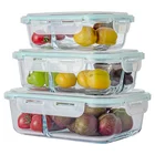 Box Hot Sale Sealed Lunch Box Glass With Compartment Borosilicate Food Storage