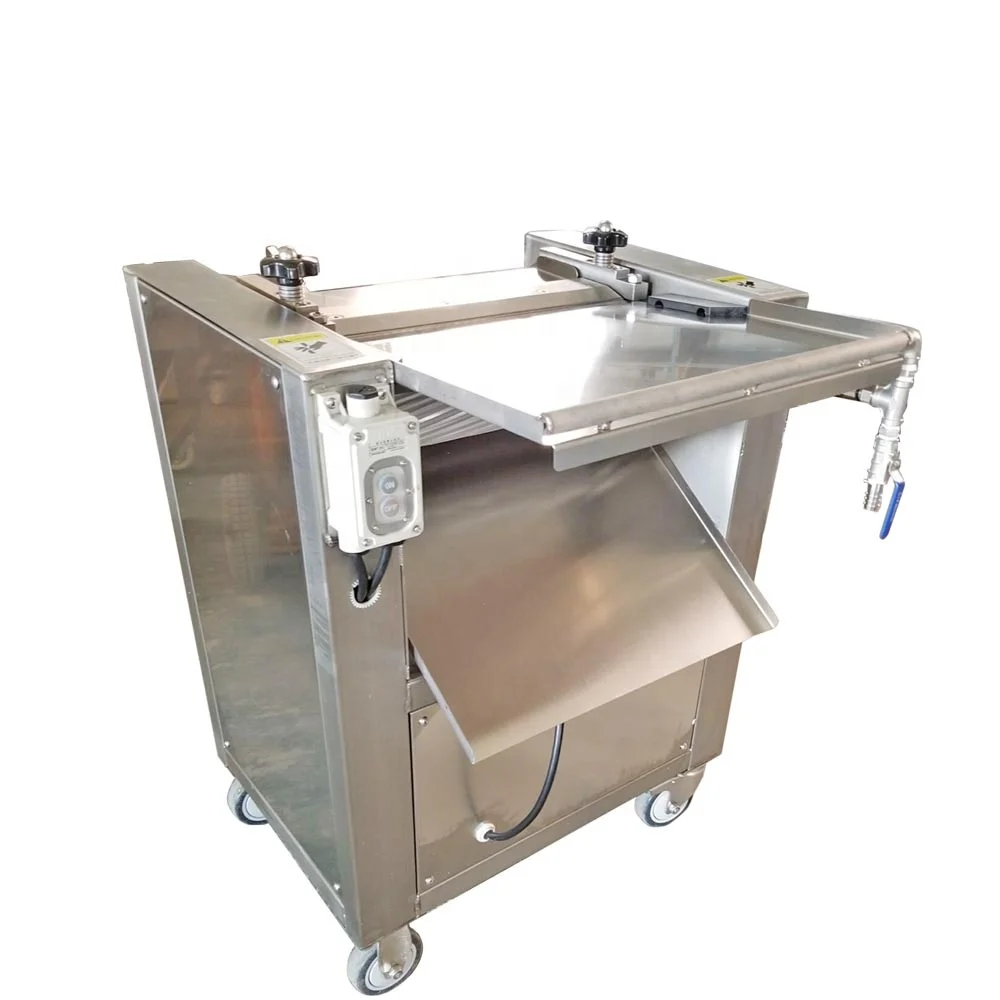 Hot Selling Peeling Small Cleaner Fish Skin Remover Machine Semi-Automatic Automatic details