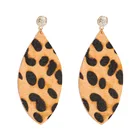Earrings Amazon Recommend Leopard Print Leather Black And White Sexy Earrings