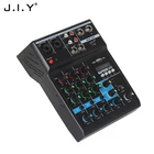 Audio Mixer Sound Mixer J.I.Y F-4A 4-Channel Mini USB Audio Mixer Sound Mixing Console For Karaoke