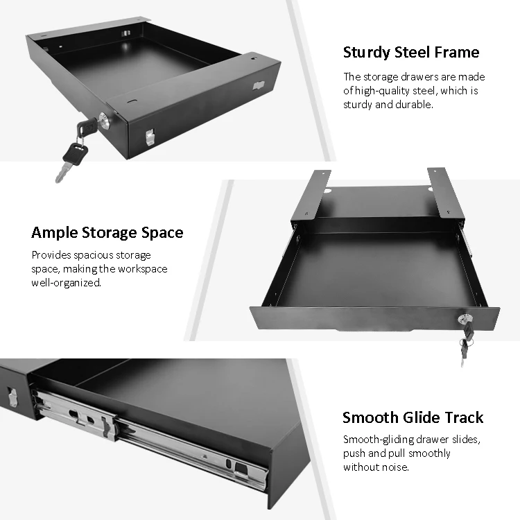 Jh Mech Under Desk Drawer Office Desk Mounted Slide