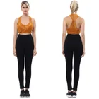 Plus Size Floral Lace French Bralette For Large Breasts Racerback Padded Bustier Crop Tank Top Wireless Bra