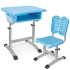 School School Chair Desk 2021 New Model Single High Quality Knob Adjustment Plastic Environmental School Desk And Chair