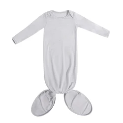 Customize Cute Baby Sleeping Suit Wearable Swaddle Blanket Bamboo Spandex Knitted Sleeping Bag Sleep Sack